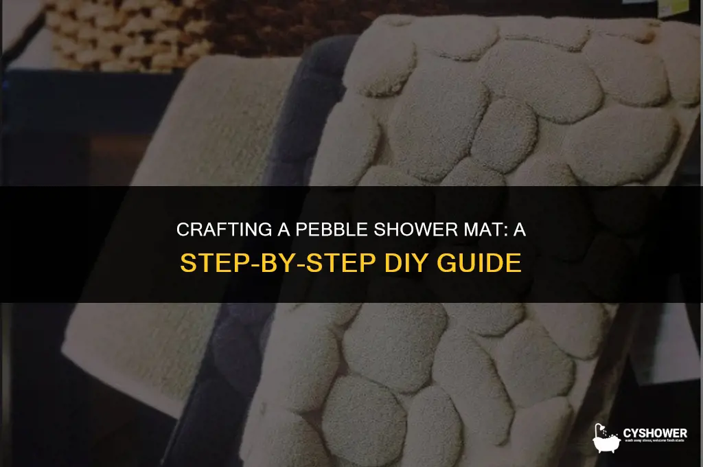 how to make shower mat of pebbles