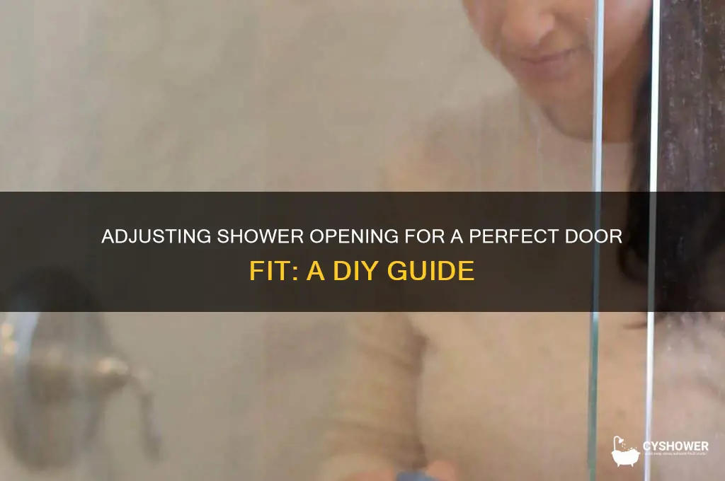 how to make shower opening adjust to shower door