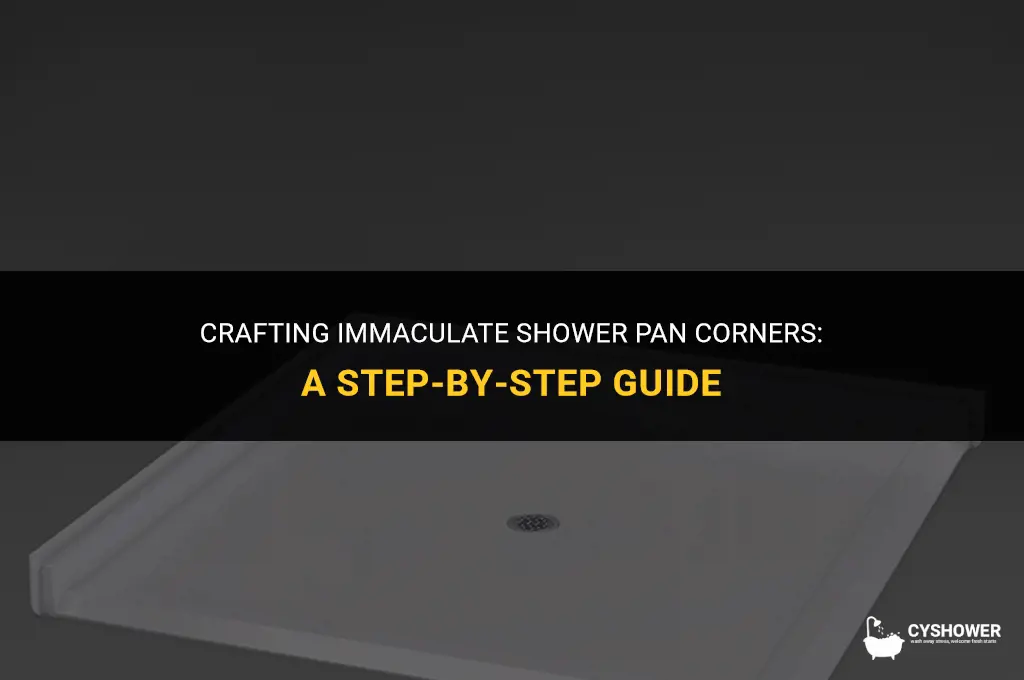 how to make shower pan corners