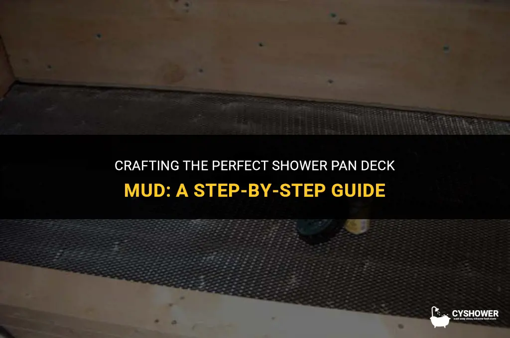 how to make shower pan deck mud