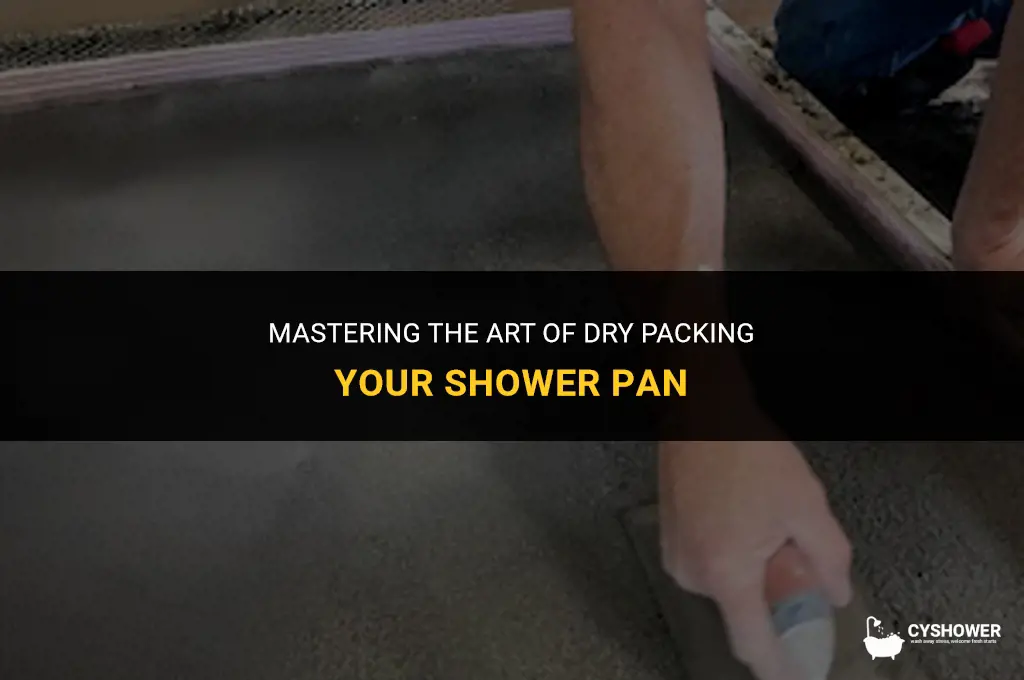 how to make shower pan dry pack