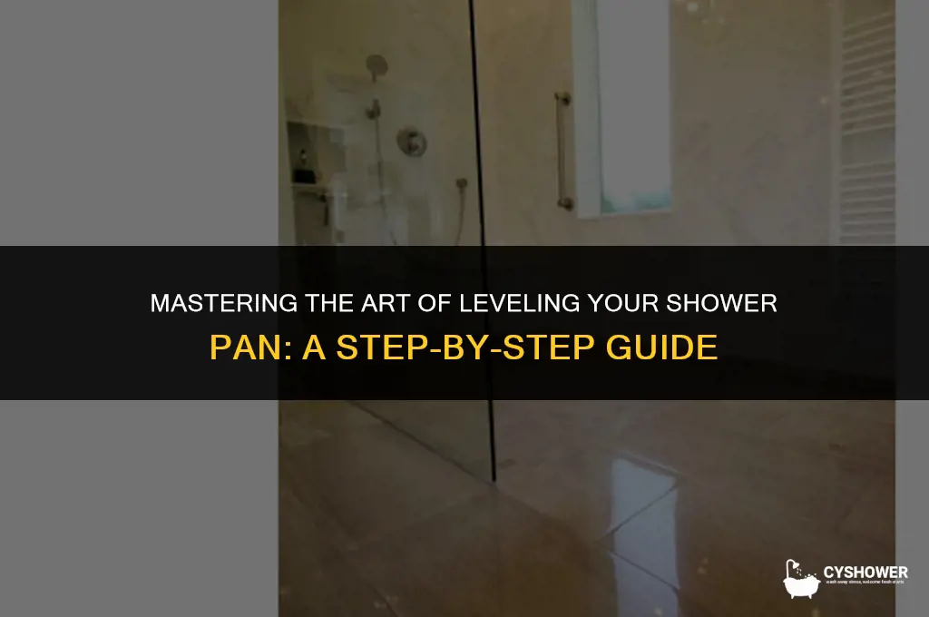 how to make shower pan level