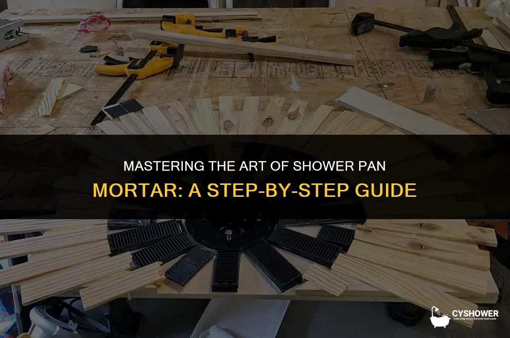 how to make shower pan mortar