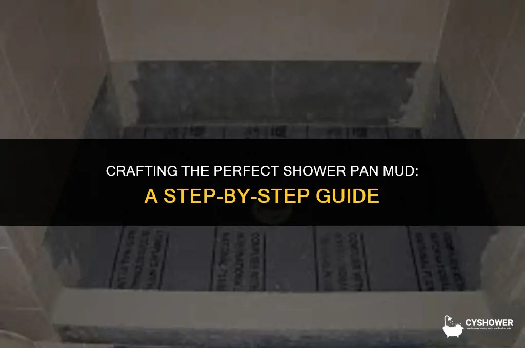 how to make shower pan mud
