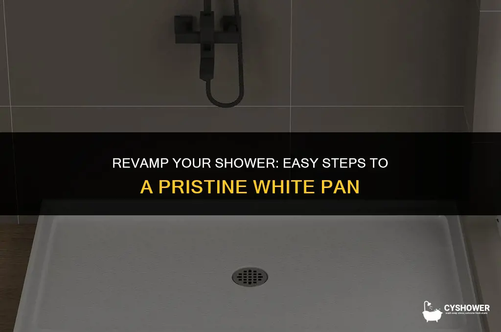 how to make shower pan white