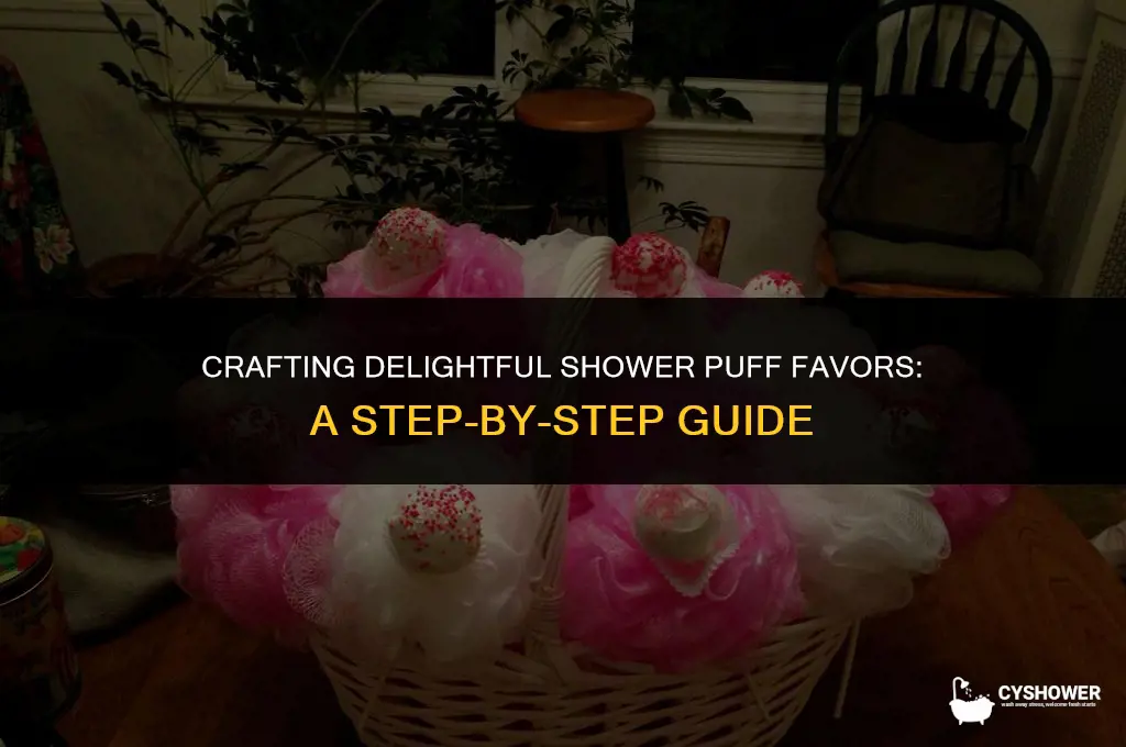 how to make shower puff favors