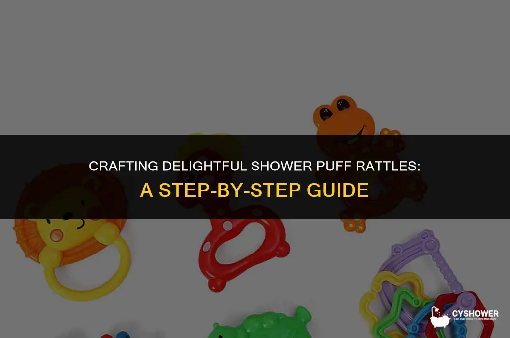 how to make shower puff rattles