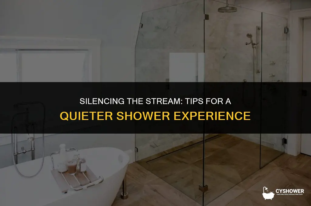 how to make shower quieter