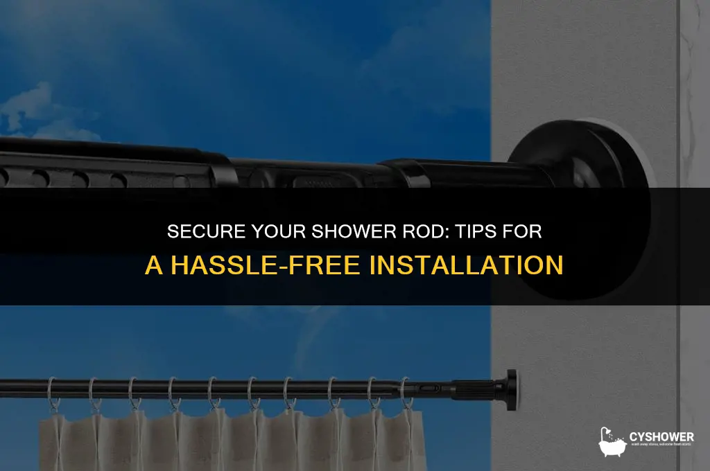 how to make shower rods stick