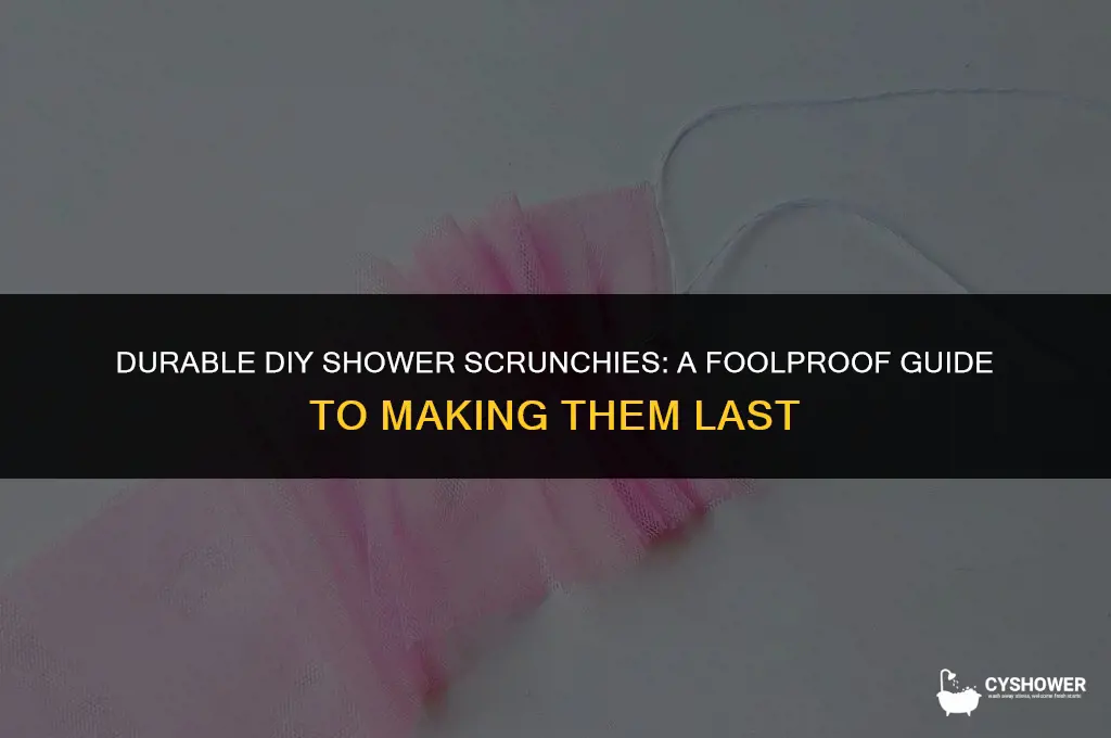 how to make shower scrunchies that won