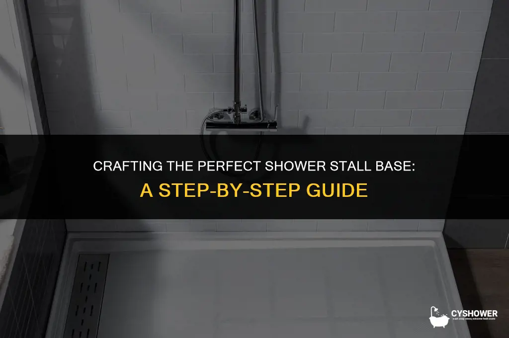 how to make shower stall base