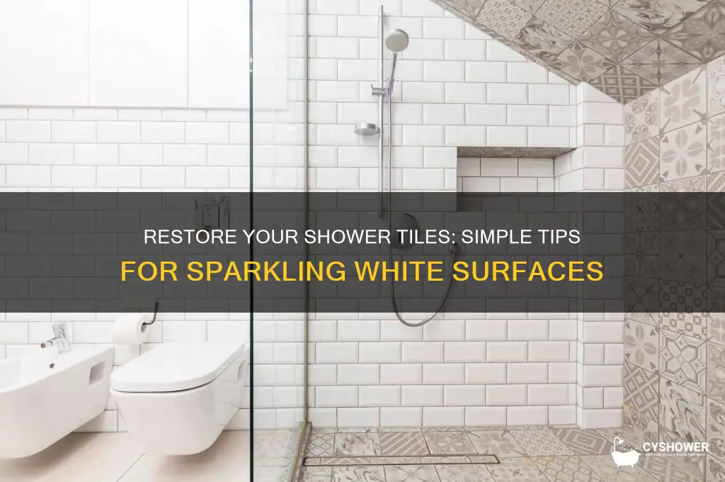 how to make shower tile white again