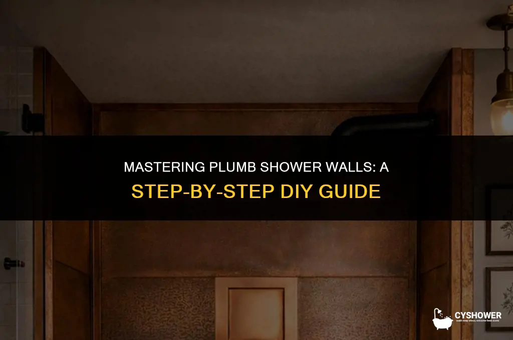 how to make shower walls plumb