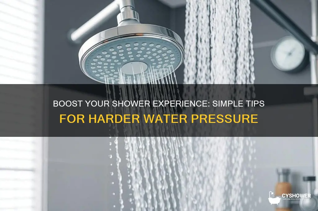 how to make shower water harder