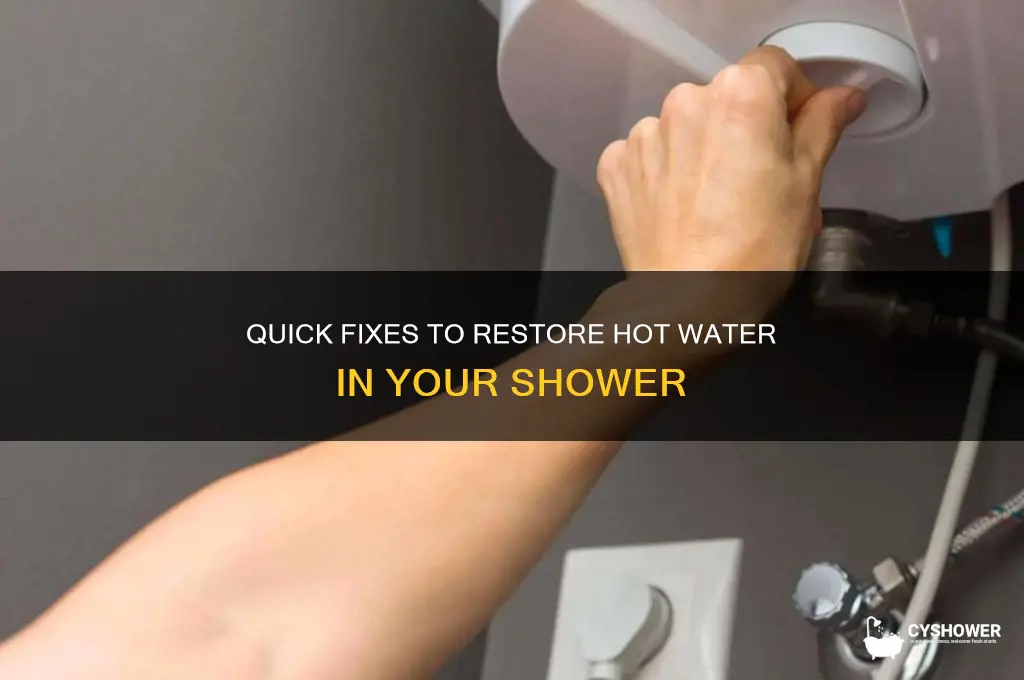 how to make shower water hot again