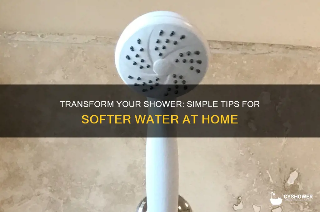 how to make shower water softer