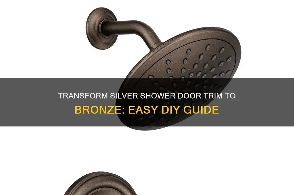 how to make silver shower door trim bronze