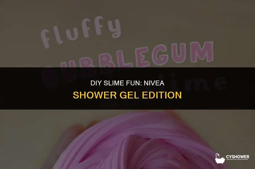 how to make slime with nivea shower gel