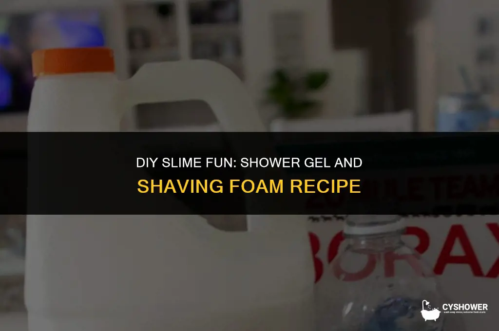 how to make slime with shower gel and shaving foam