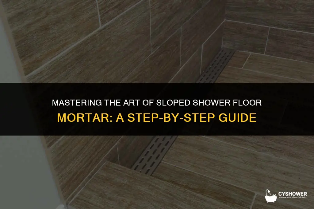 how to make sloped shower floor mortor