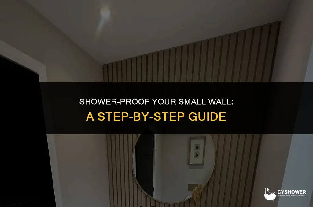 how to make small wall waterproof by shower