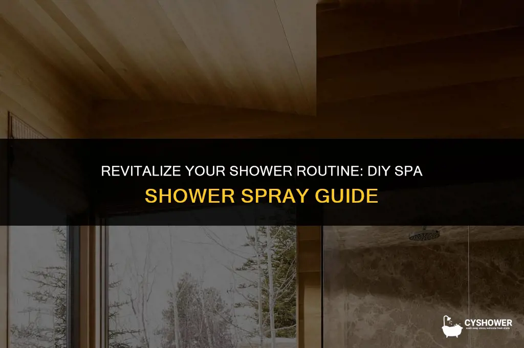 how to make spa shower spray