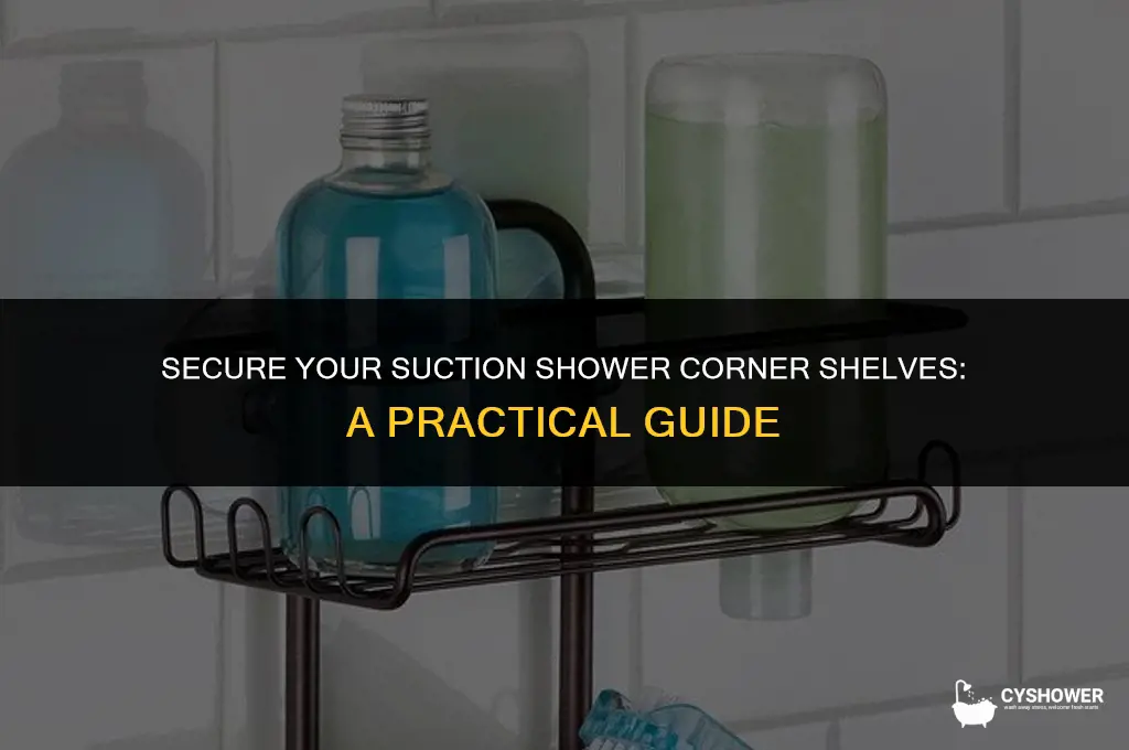 how to make suction shower corner shelves stay up