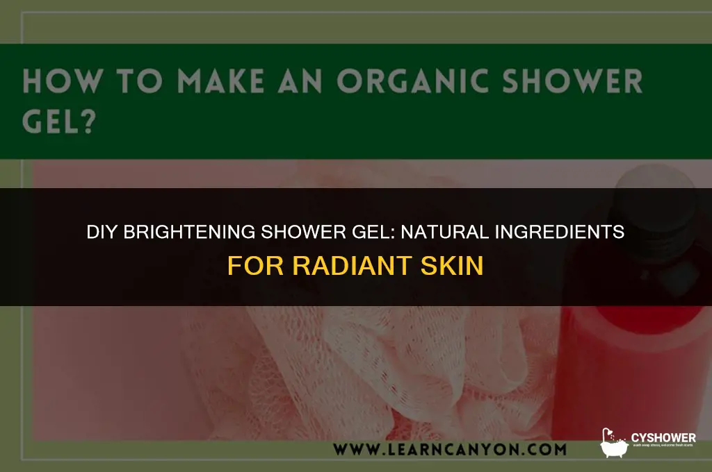 how to make super whitening shower gel