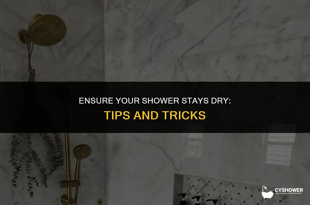 how to make sure shower is dry