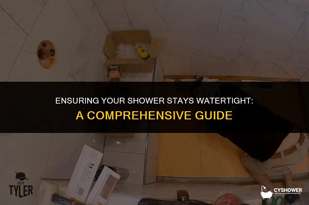 how to make sure your shower is waterproof