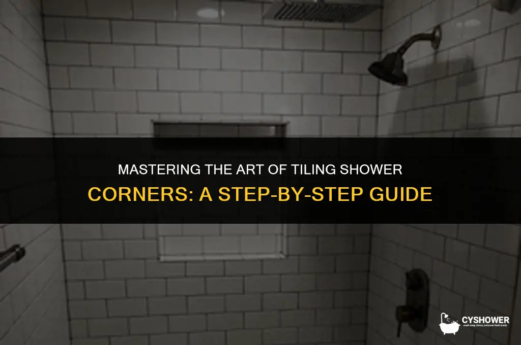 how to make the cornors of a shower when tiling