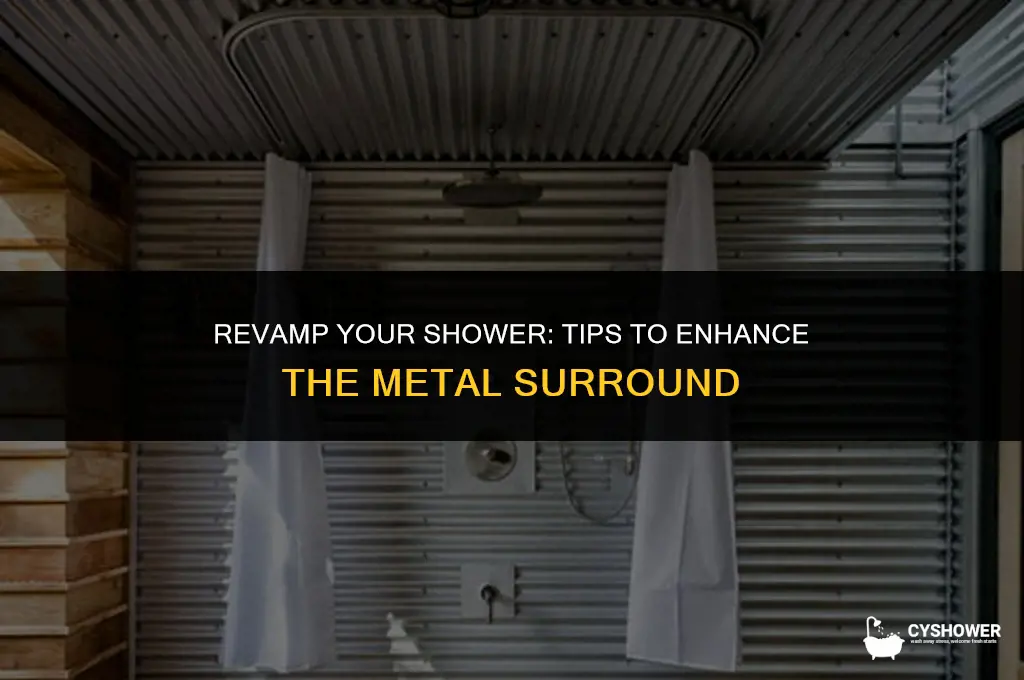 how to make the metal around your shower look better