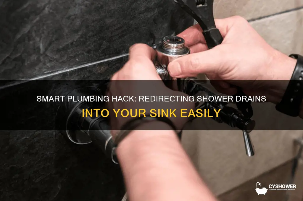 how to make the shower drains into sink