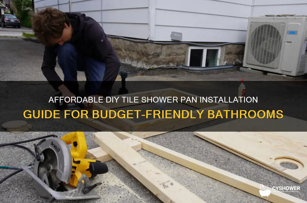 how to make tile shower pan cheap