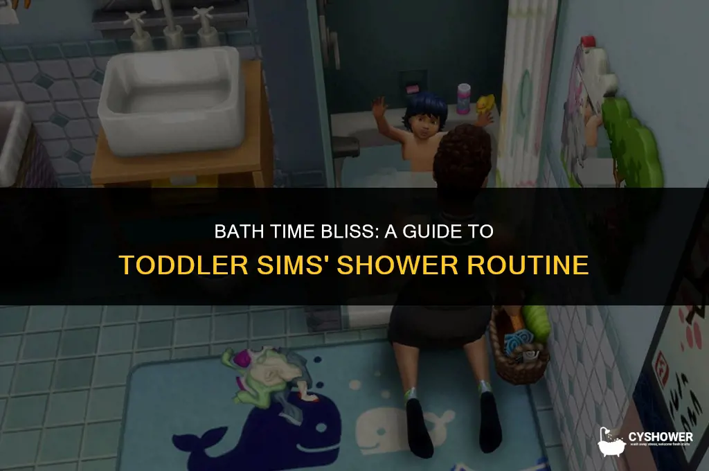how to make toddler sim go shower