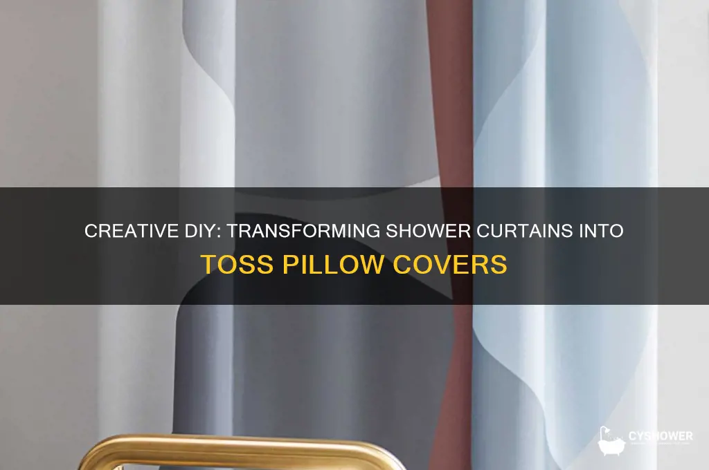 how to make toss pillow covers from a shower curtain