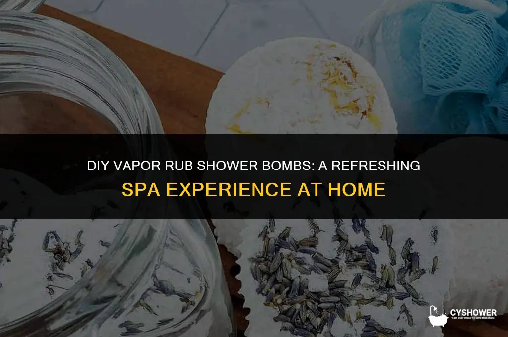 how to make vapor rub shower bombs