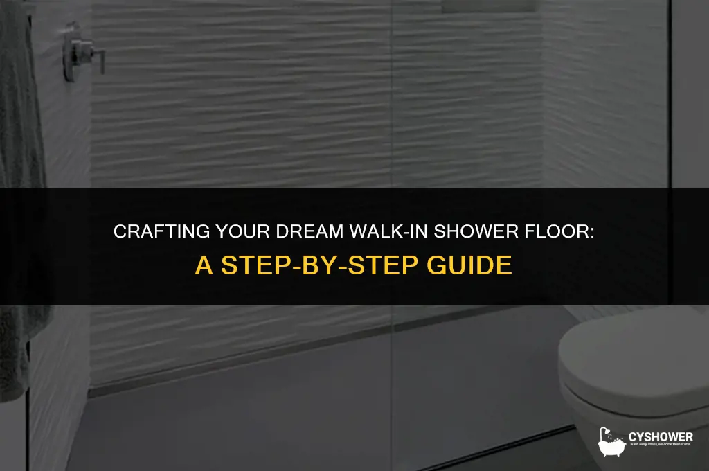 how to make walk in shower floor