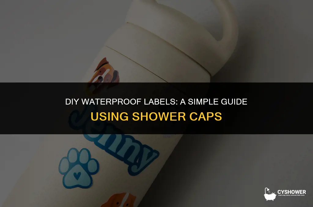 how to make waterproof labels with shower cap