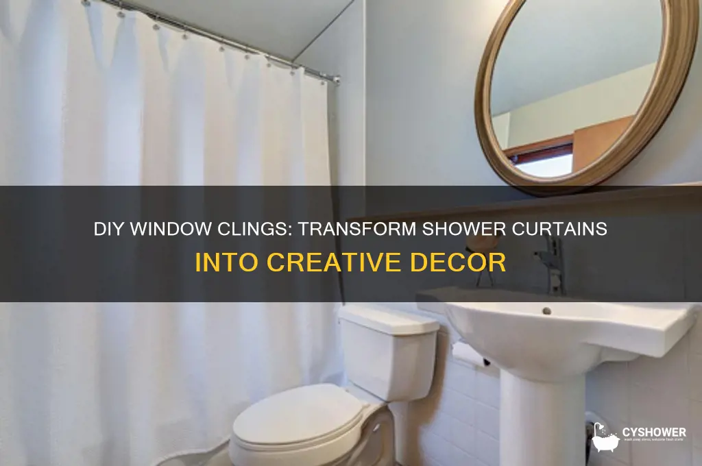 how to make window clings with shower curtain