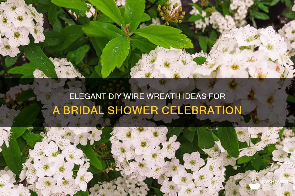 how to make wire wreath for bridal shower