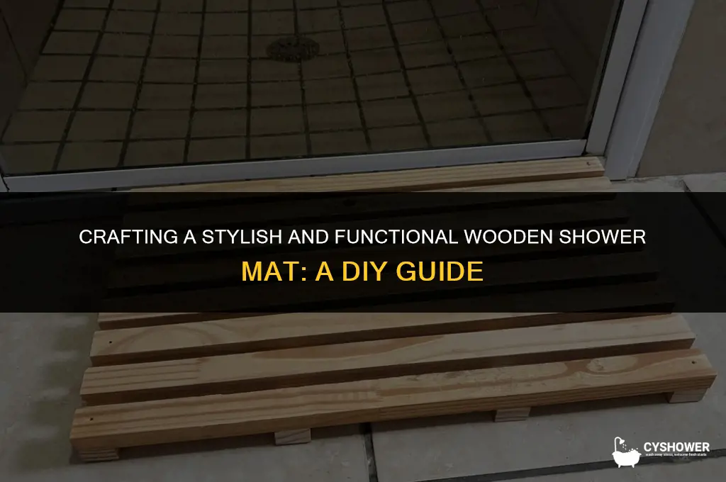 how to make wooden shower mat