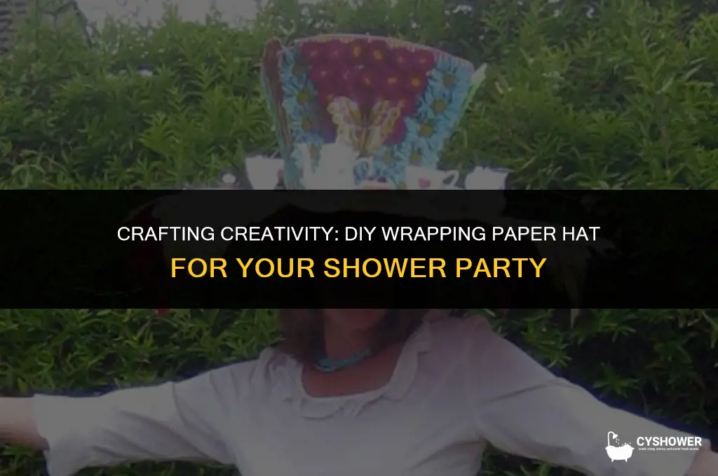 how to make wrapping paper hat shower
