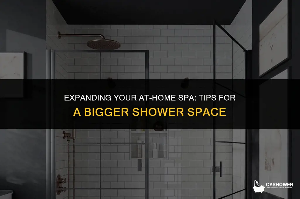 how to make you atep down shower bigger