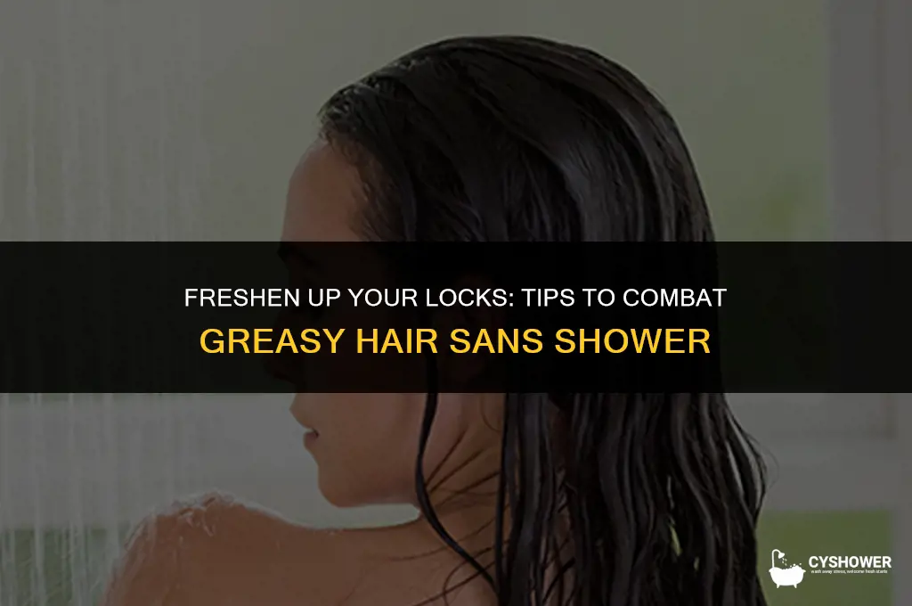 how to make your hair less greasy without a shower