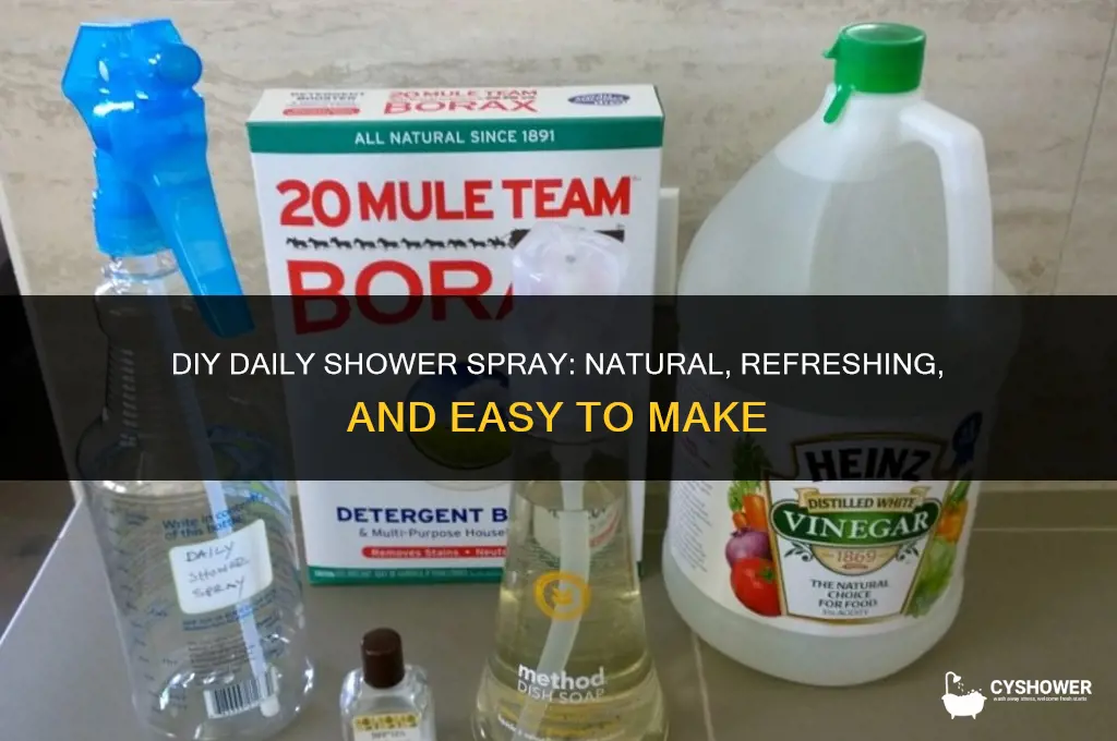 how to make your own daily shower spray