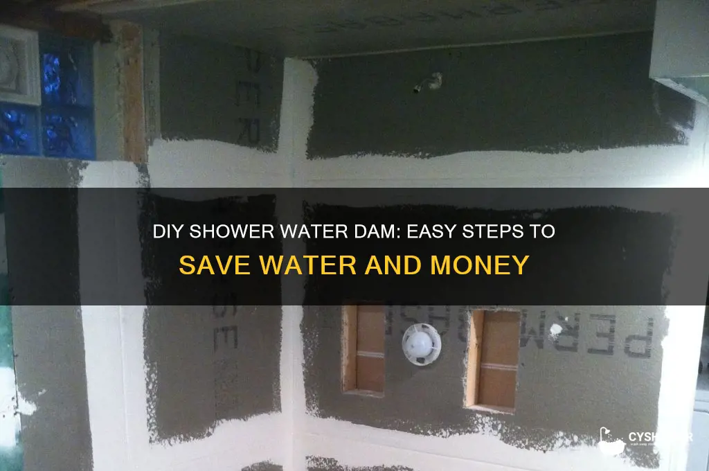 how to make your own shower water dam