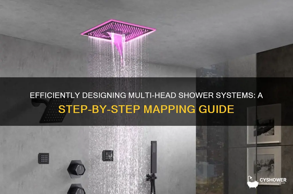 how to map out multiple shower heads