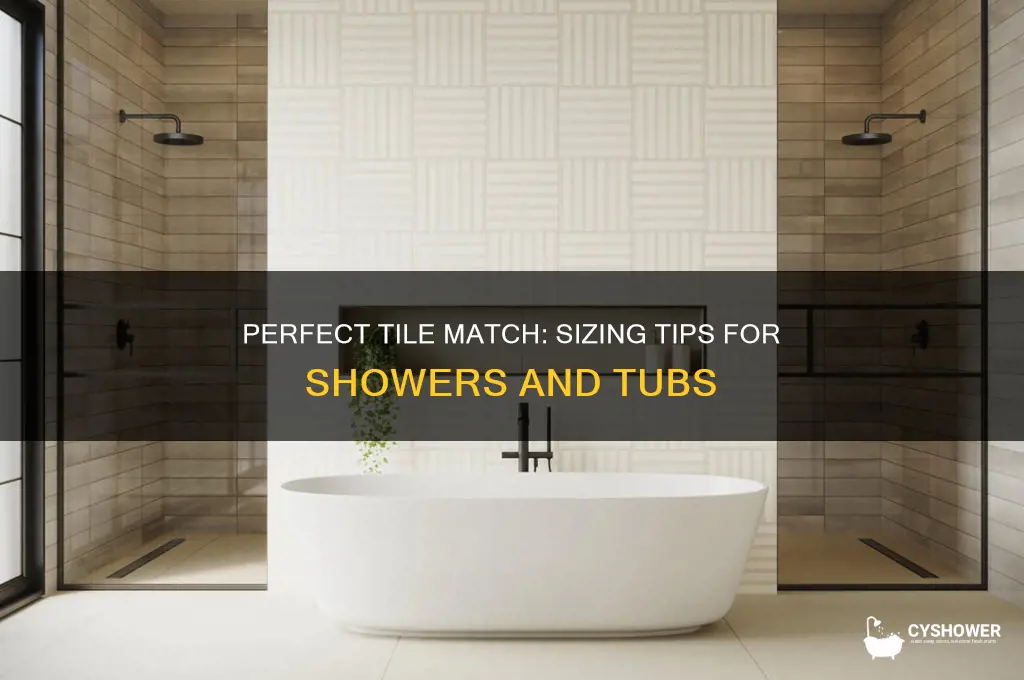 how to match shower and tub what size tiles