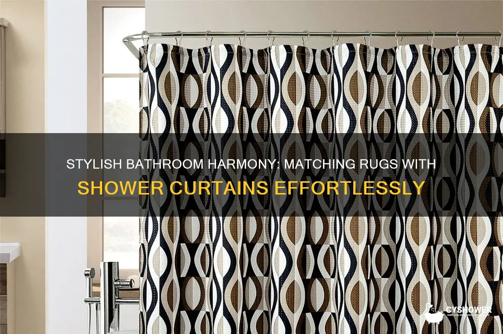 how to matching rugs with shower curtains
